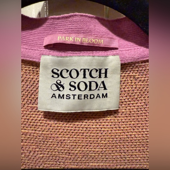 Scotch & Soda Flower Jacquard Cardigan Orchid Pink Lark in Bloom , size M - Picture 6 of 12